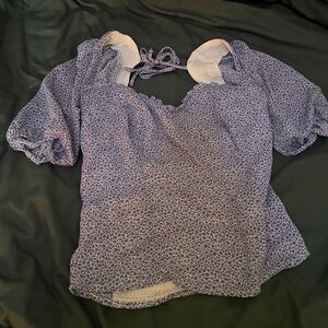 Abercrombie & Fitch Blue Floral Blouse